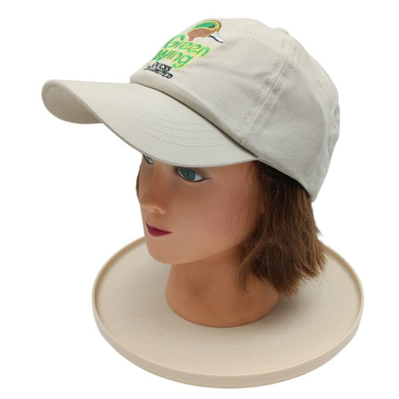 Ducks Unlimited Smaller Size, Embroider Green Wing Strap Back Hat Duck Cap, NEW - Picture 1 of 7